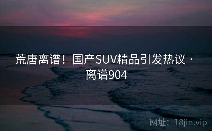 荒唐离谱!国产SUV精品引发热议 · 离谱904
